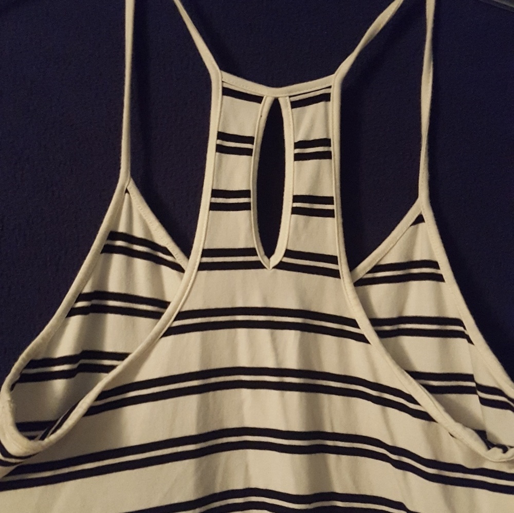 SO Black & White Striped Dress